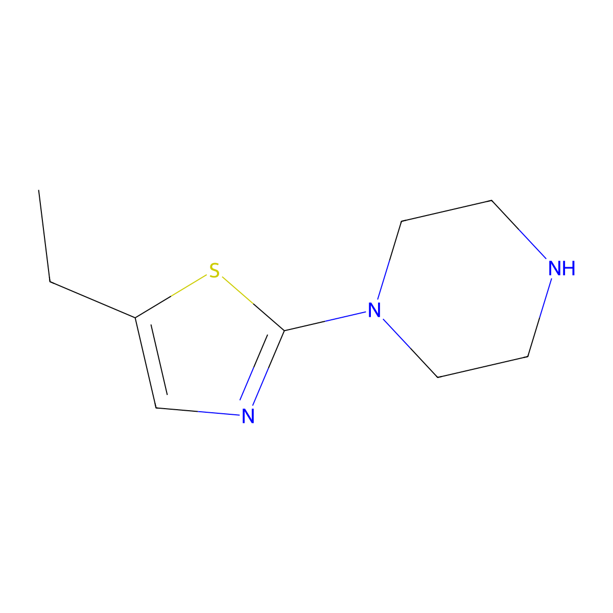 1-(5-Ethyl-1,3-thiazol-2-yl)piperazine molecular structure, CAS 1211541-43-3