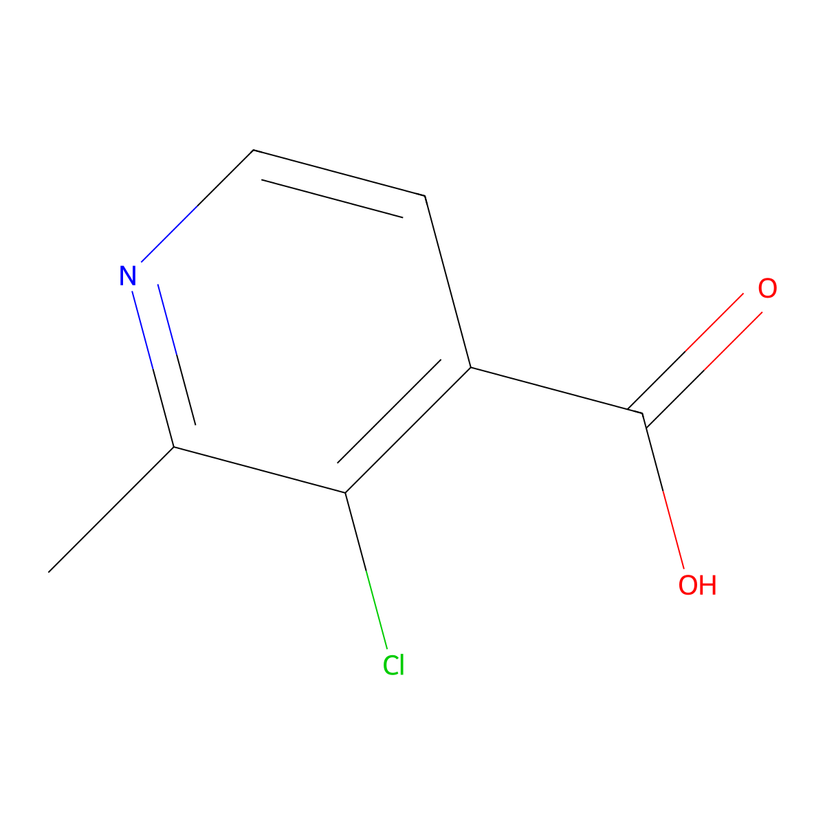 3-Chloro-2-methylisonicotinic acid molecular structure, CAS 1211541-54-6