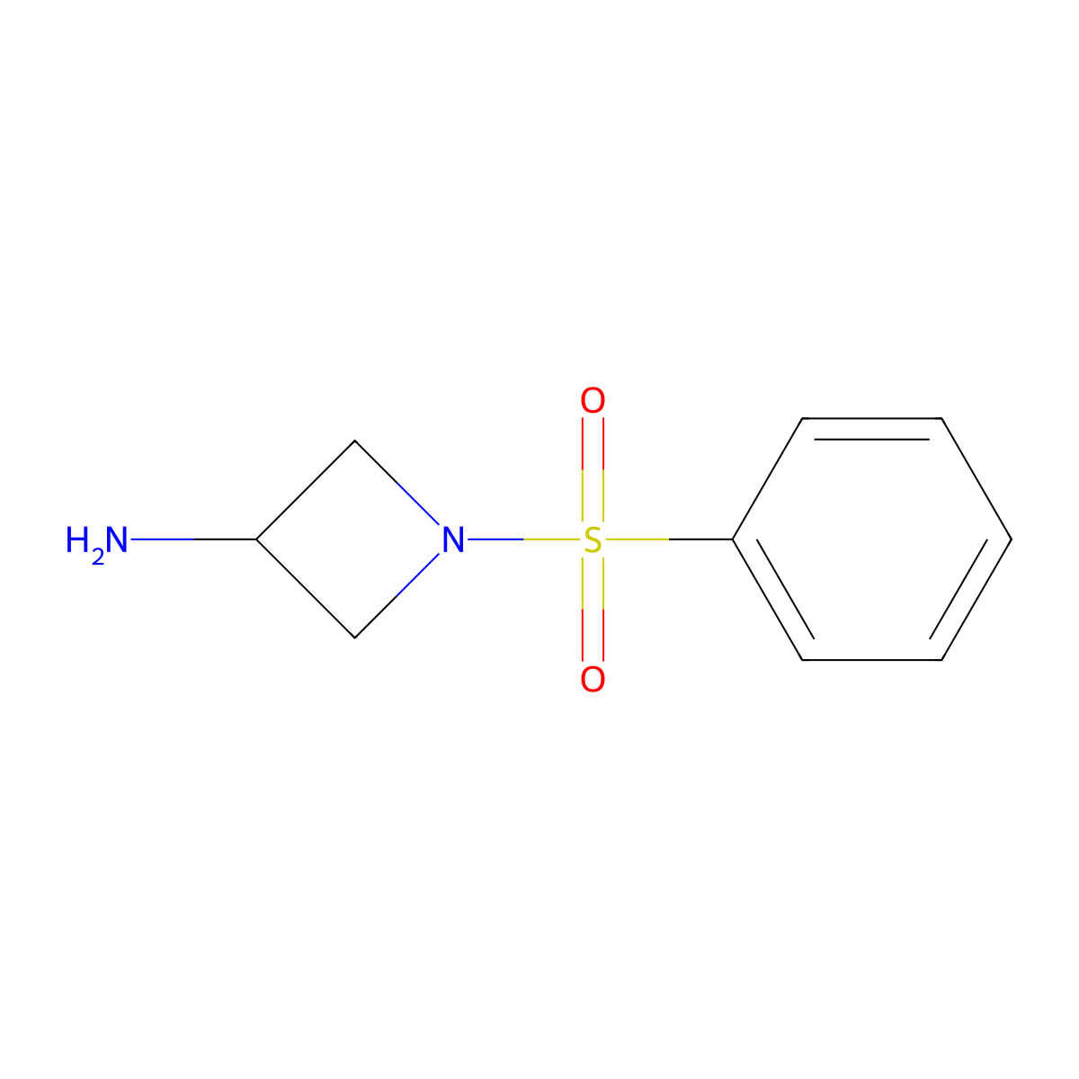 1-(Phenylsulfonyl)azetidin-3-amine HCl molecular structure, CAS 1211541-61-5