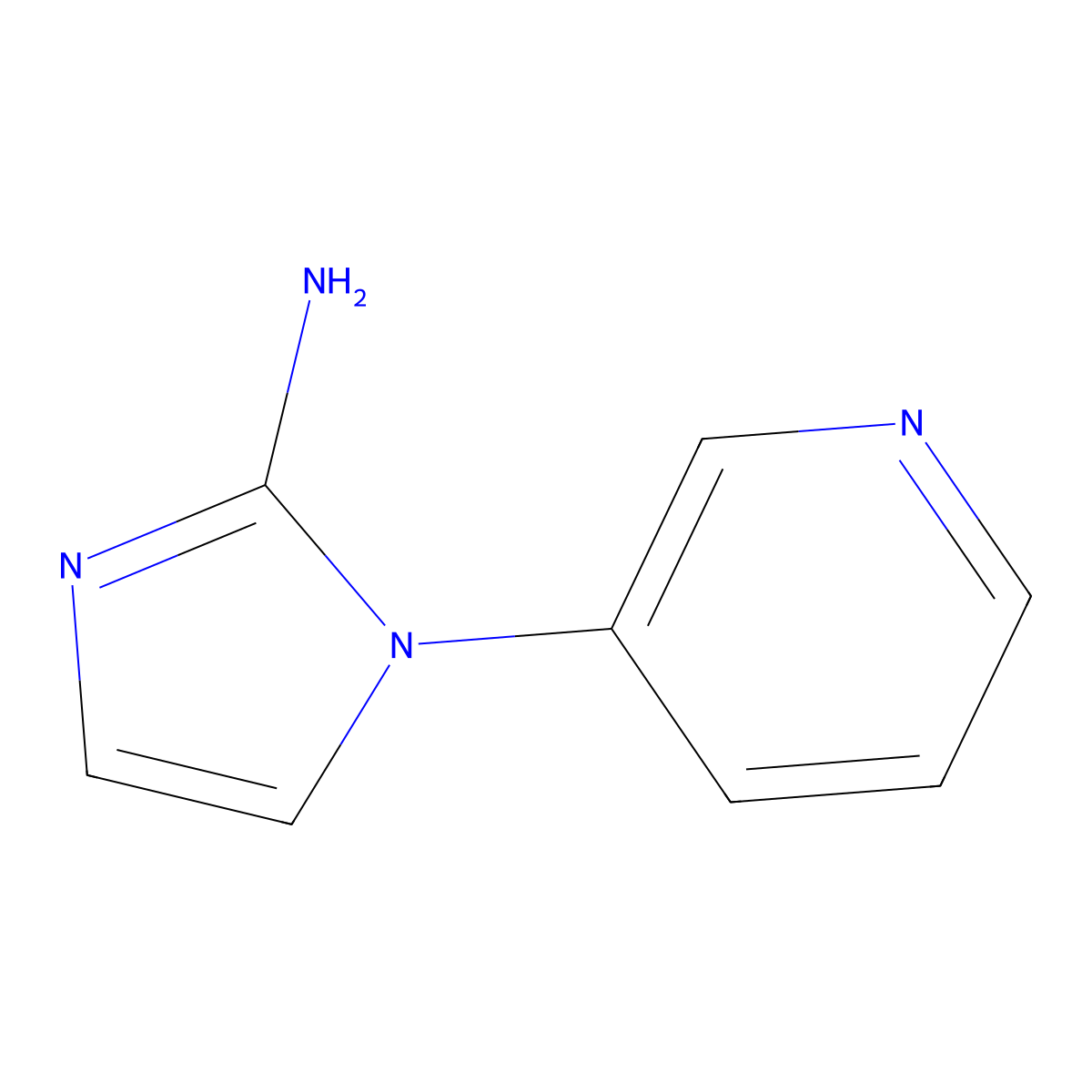 1-(Pyridin-3-yl)-1H-imidazol-2-amine molecular structure, CAS 1211541-66-0