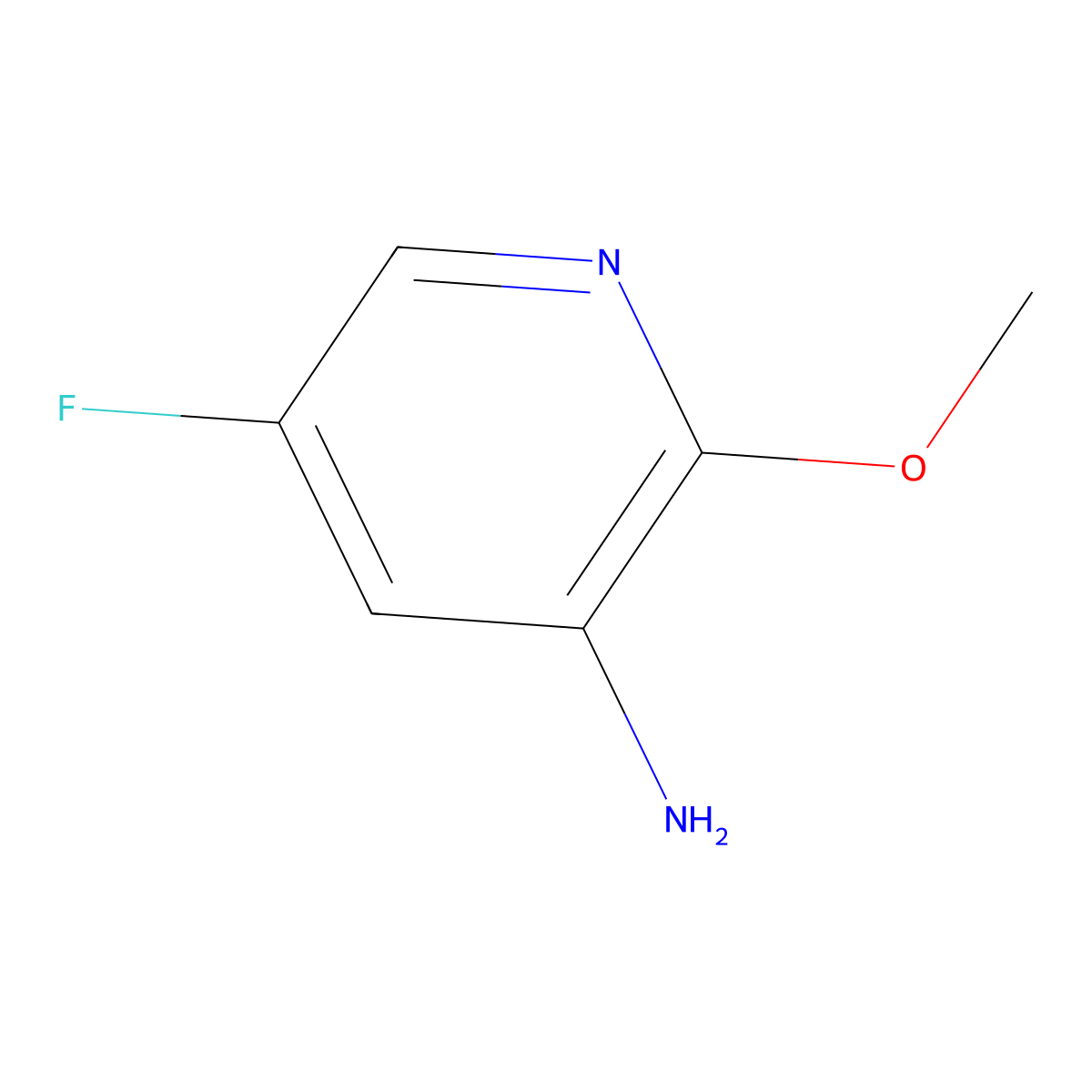 5-Fluoro-2-methoxypyridin-3-amine molecular structure, CAS 1211541-93-3