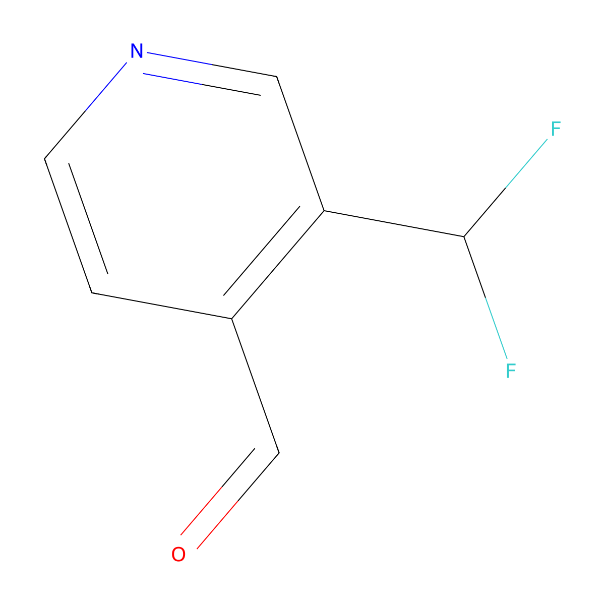 3-(Difluoromethyl)pyridine-4-carbaldehyde molecular structure, CAS 1211541-96-6