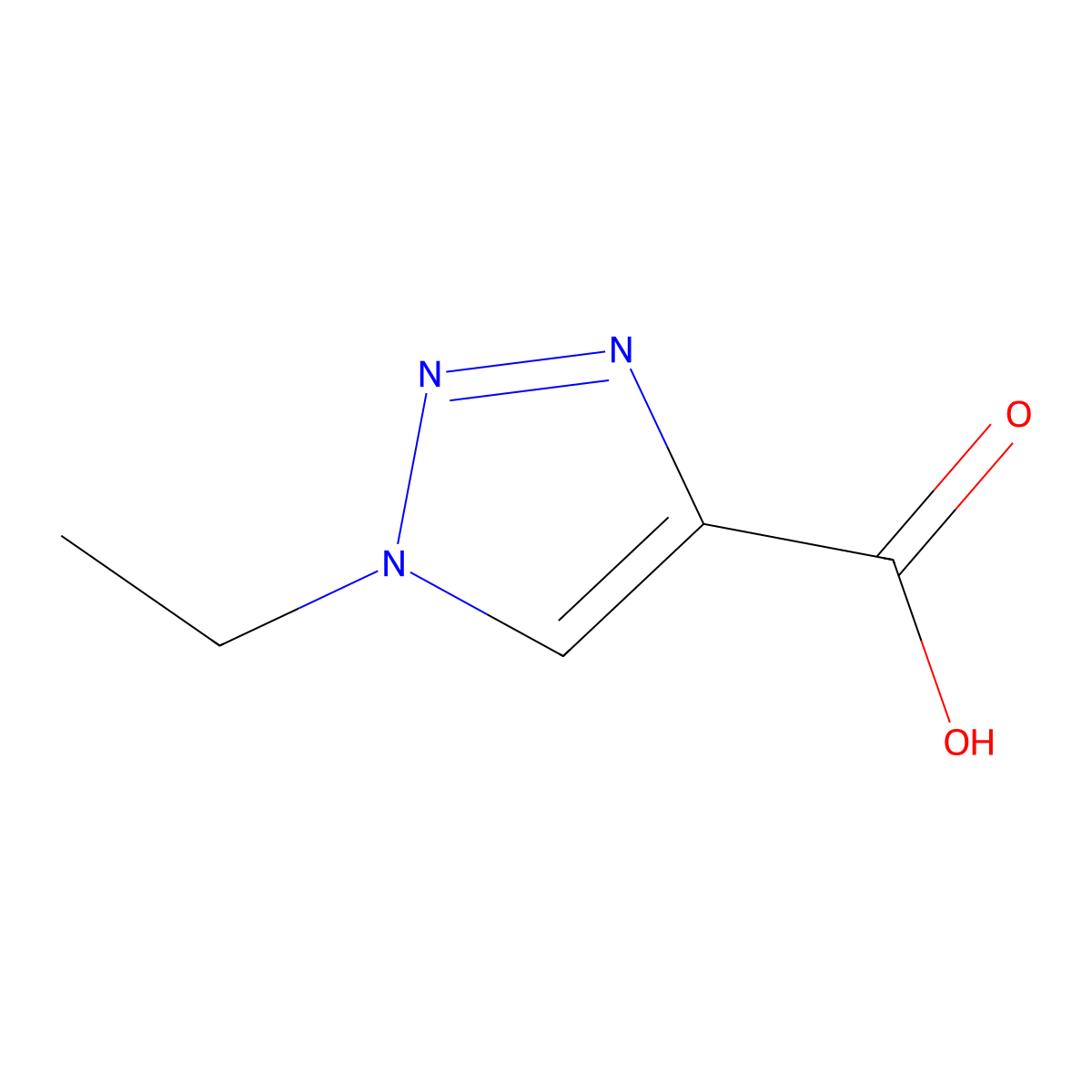 1-ethyl-1H-1,2,3-triazole-4-carboxylic acid molecular structure, CAS 1211541-99-9