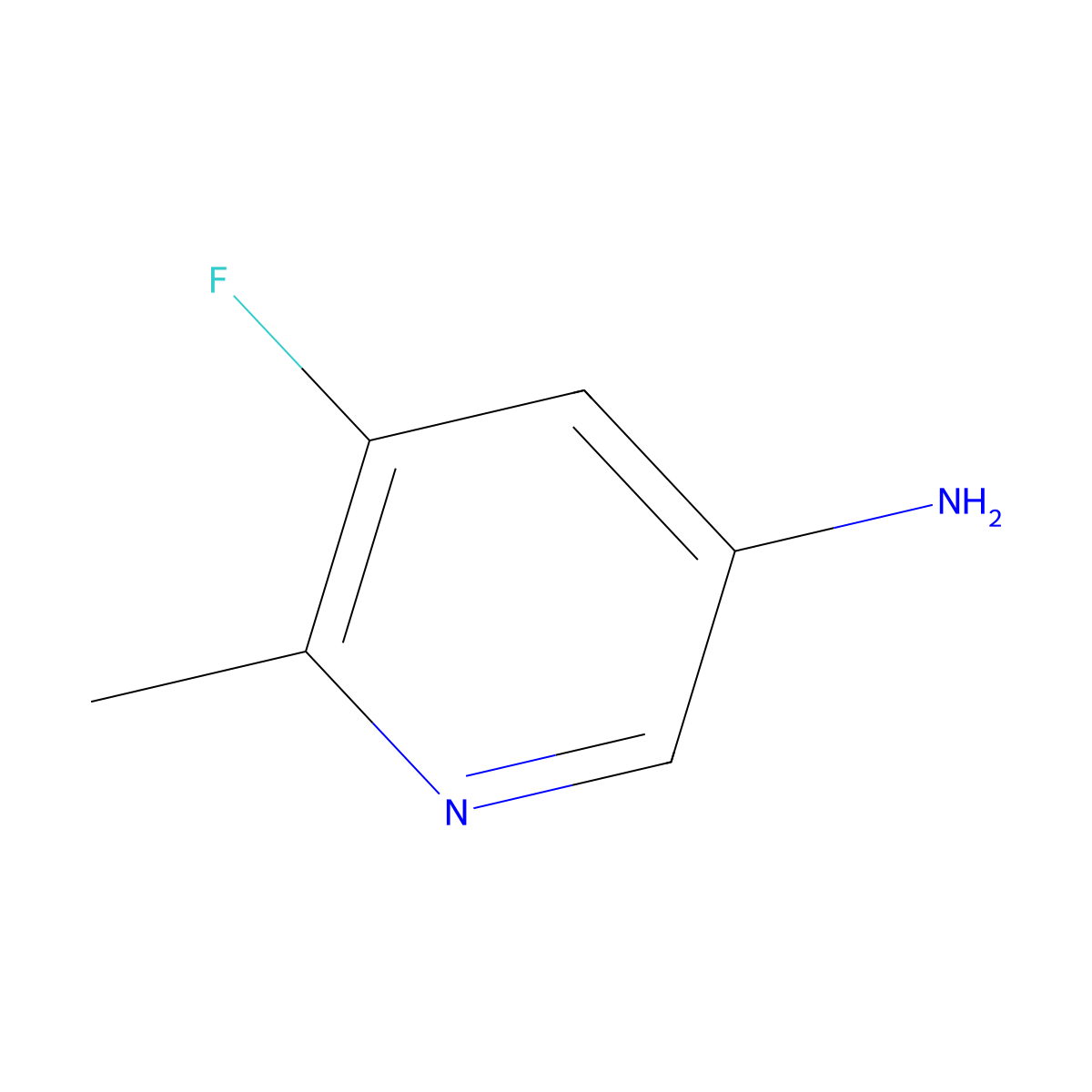 5-Fluoro-6-methylpyridin-3-amine molecular structure, CAS 1211542-12-9