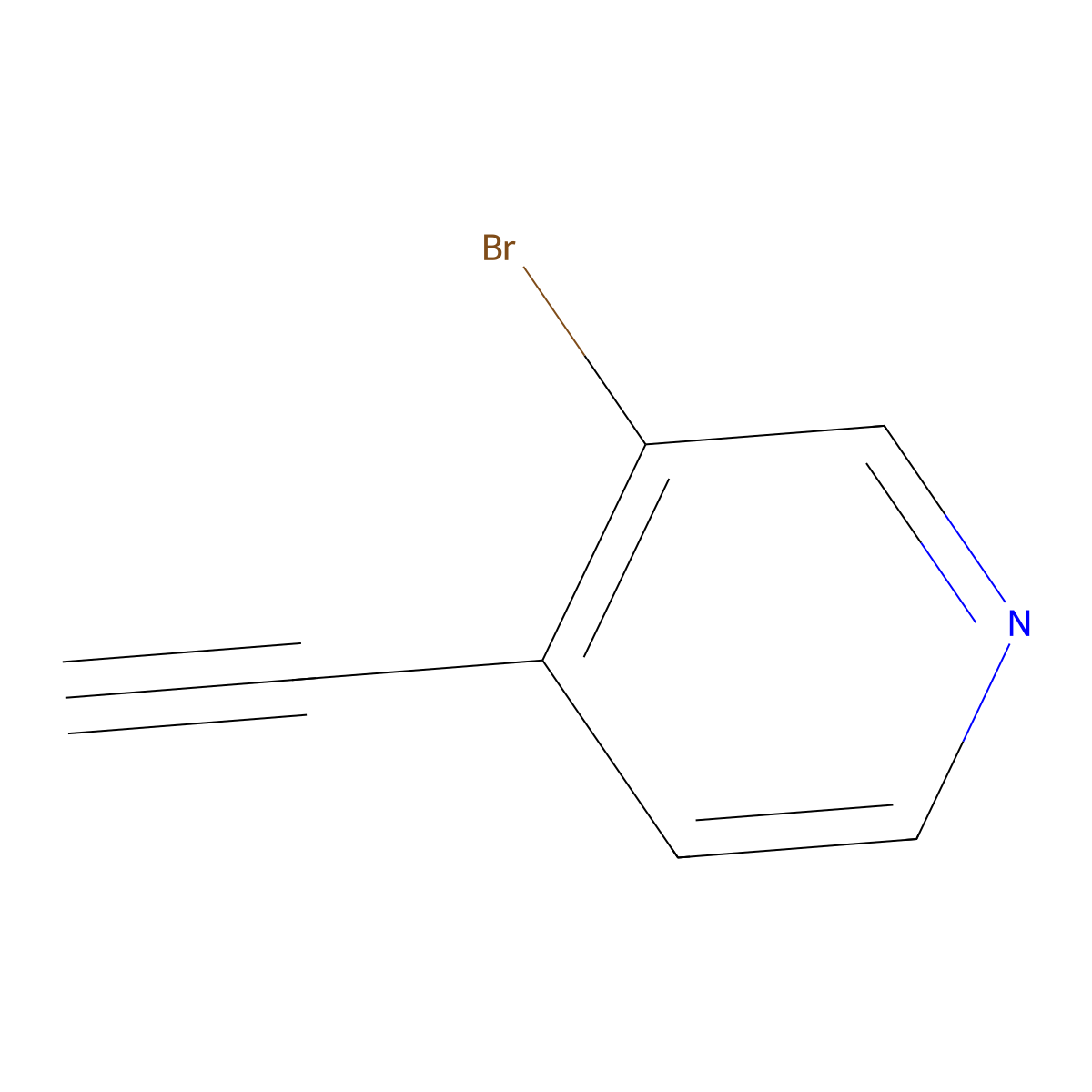 3-Bromo-4-ethynylpyridine molecular structure, CAS 1211542-25-4