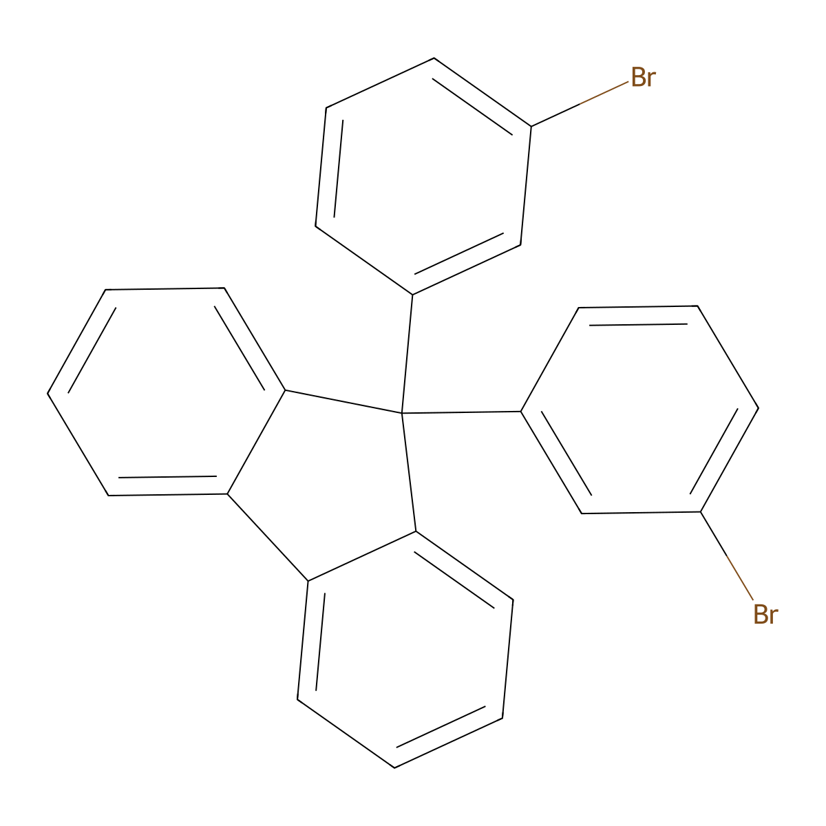 9,9-Bis(3-bromophenyl)-9H-fluorene molecular structure, CAS 1211547-22-6