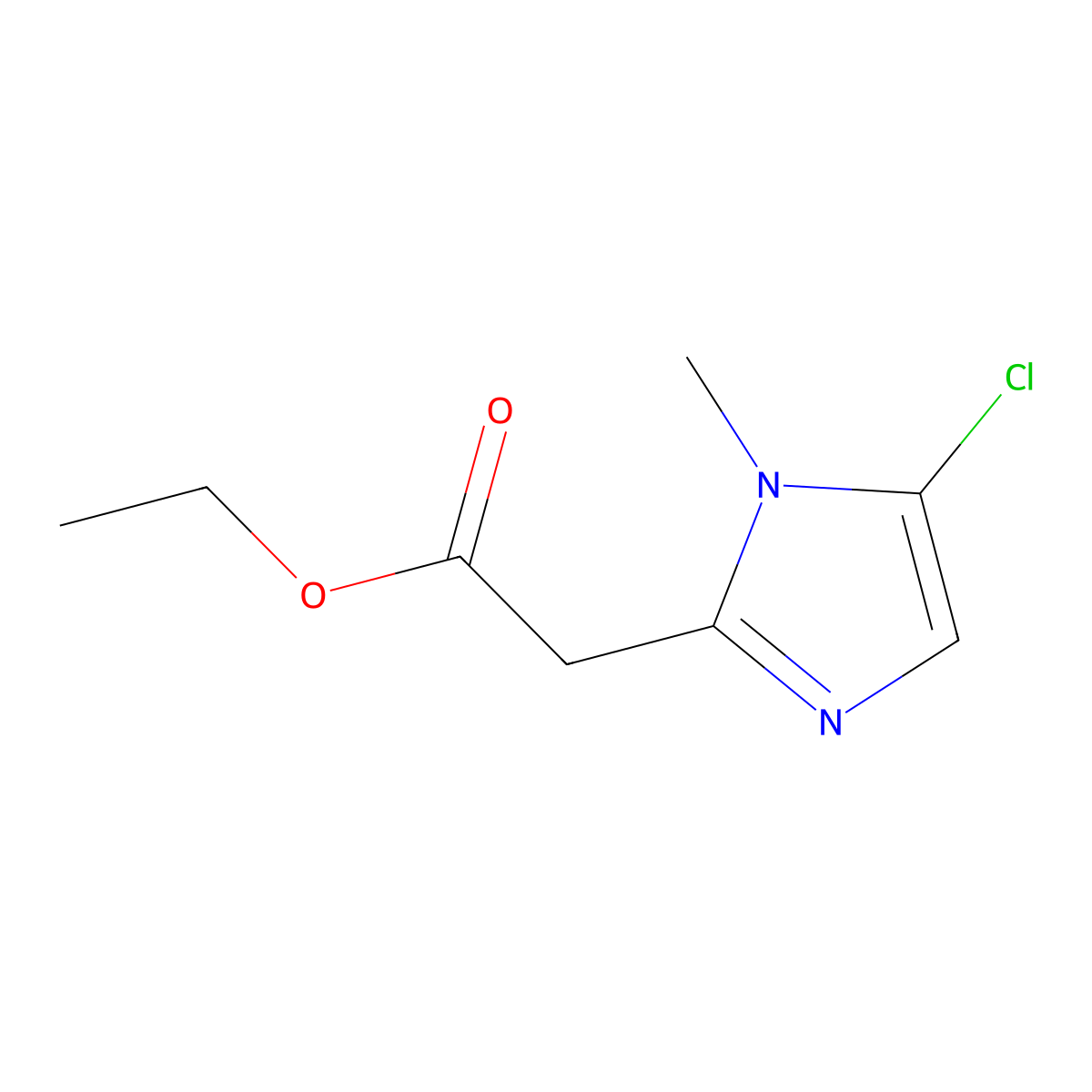 ethyl 2-(5-chloro-1-methyl-1H-imidazol-2-yl)acetate molecular structure, CAS 1211567-30-4