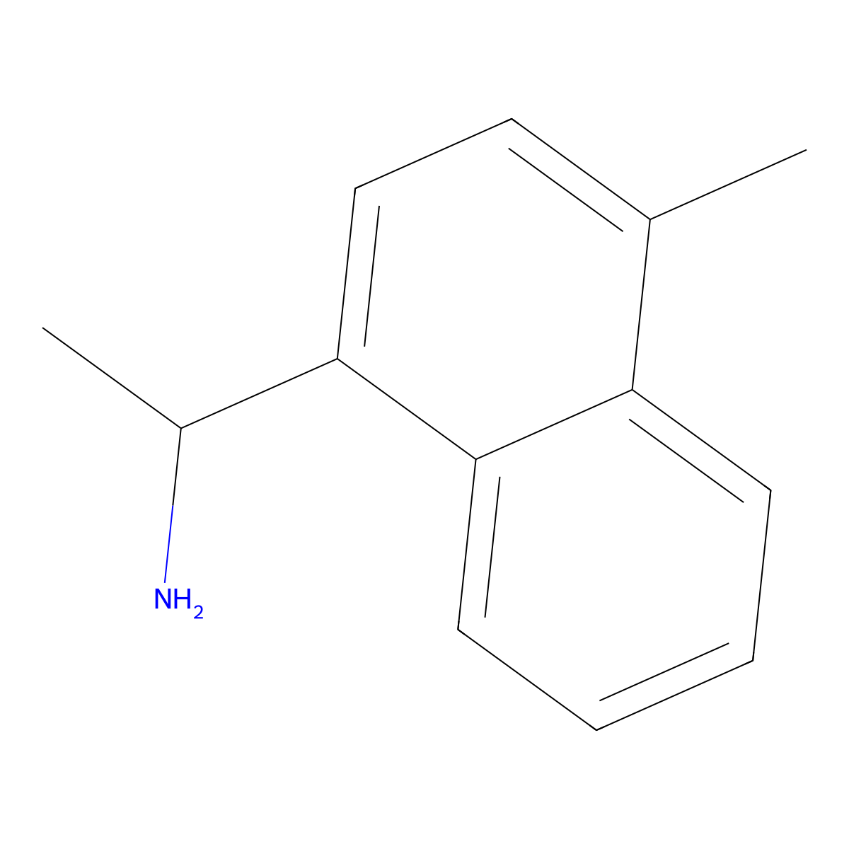 (1R)-1-(4-methylnaphthalen-1-yl)ethan-1-amine molecular structure, CAS 1211568-75-0