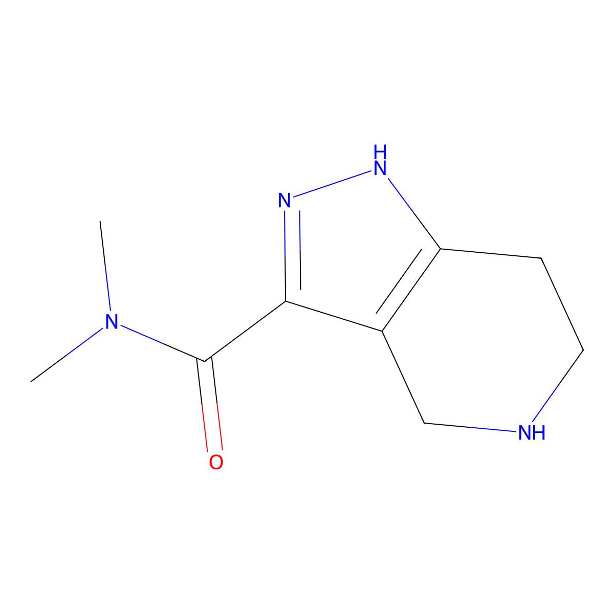 N,N-dimethyl-4,5,6,7-tetrahydro-1H-pyrazolo[4,3-c]pyridine-3-carboxamide molecular structure, CAS 1211569-24-2