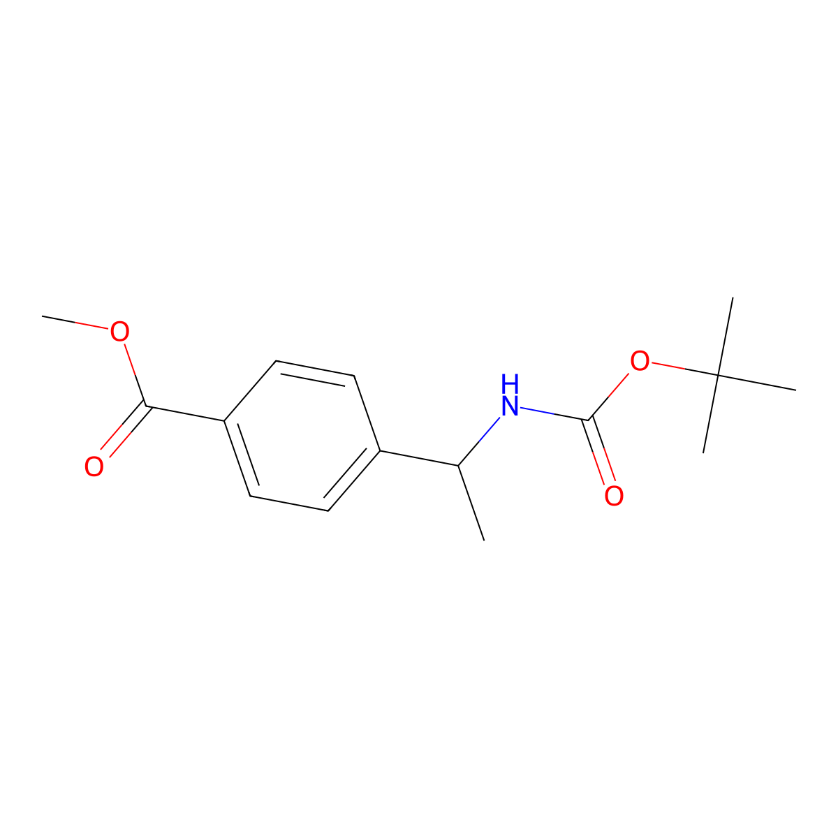 Methyl 4-[1-(Boc-amino)ethyl]benzoate molecular structure, CAS 1211572-02-9