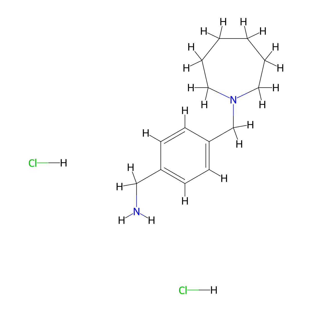 {4-[(Azepan-1-yl)methyl]phenyl}methanamine dihydrochloride molecular structure, CAS 1211572-40-5