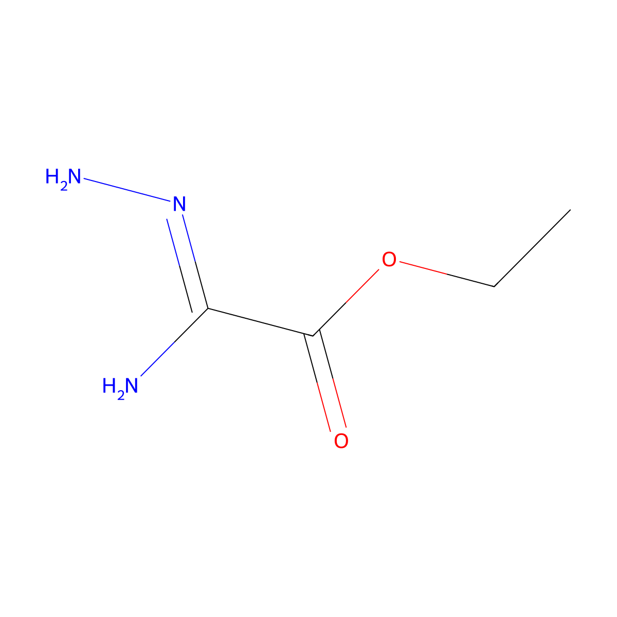 Acetic acid, 2-hydrazinyl-2-imino-, ethyl ester molecular structure, CAS 1211577-30-8