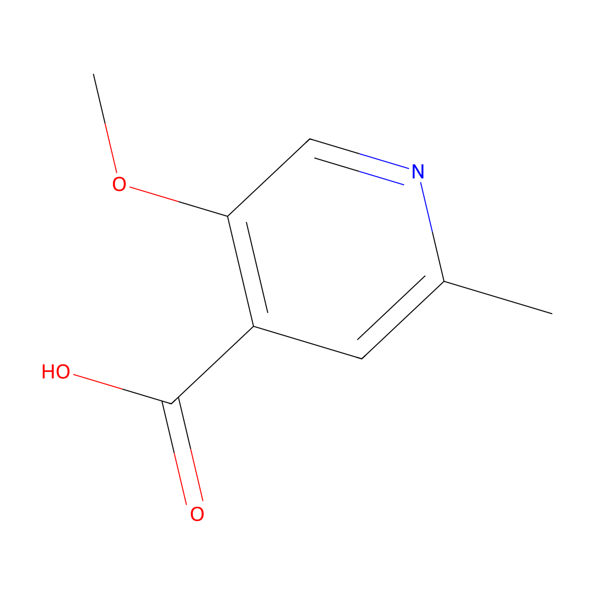 5-Methoxy-2-methylisonicotinic acid molecular structure, CAS 1211578-07-2