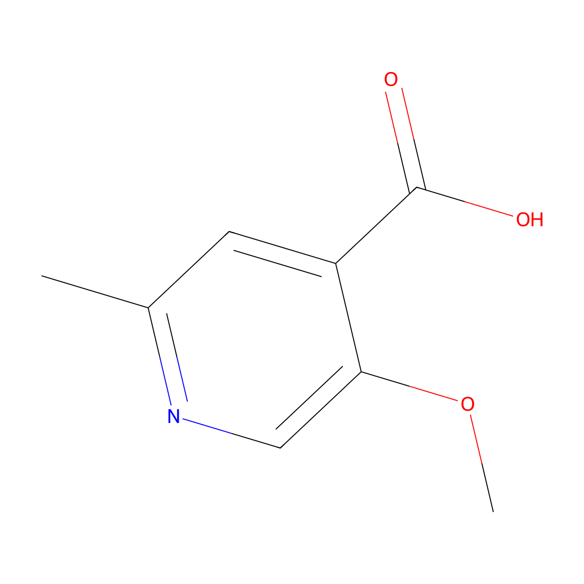 5-Methoxy-2-methylisonicotinic acid molecular structure, CAS 1211578-07-2