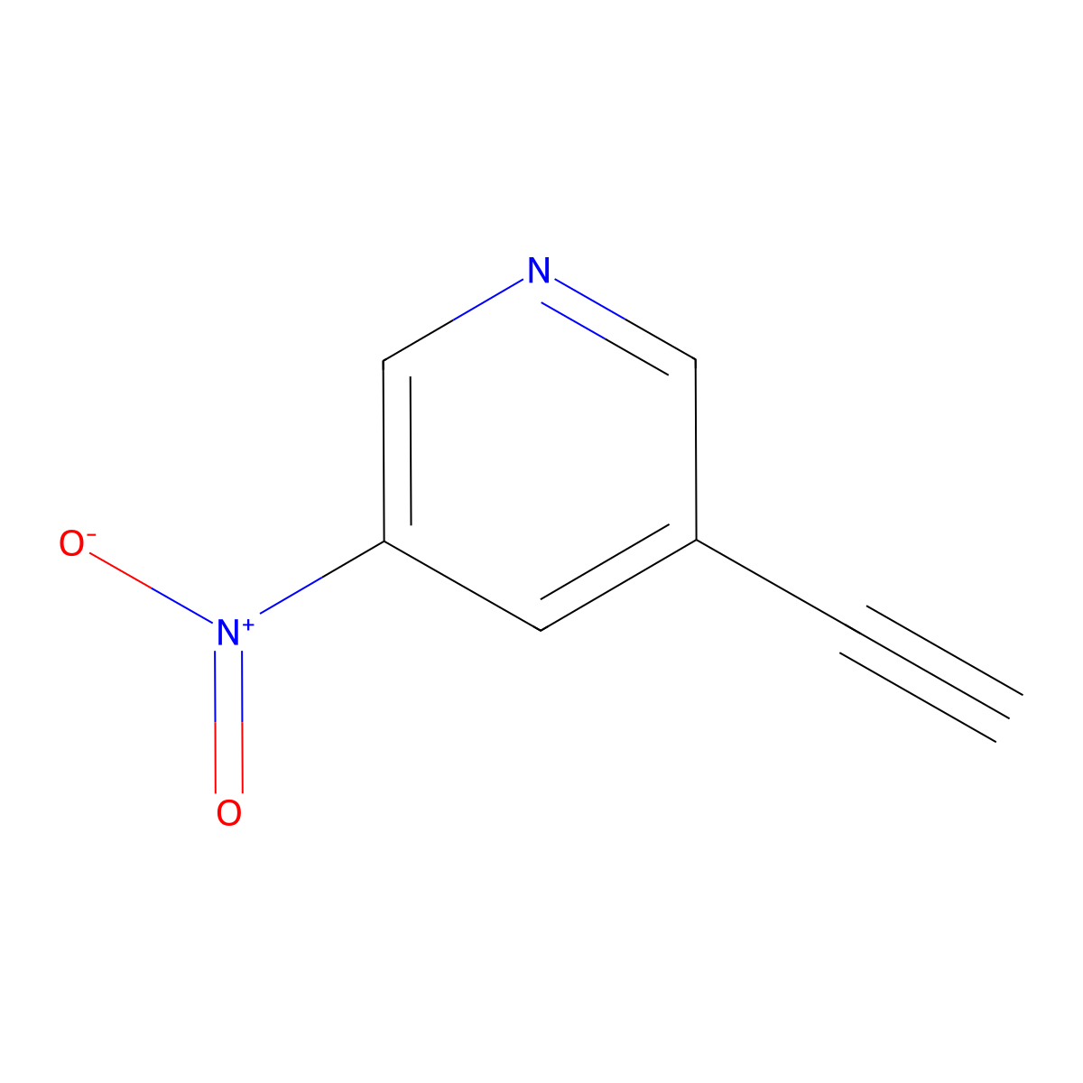 3-Ethynyl-5-nitropyridine molecular structure, CAS 1211578-08-3