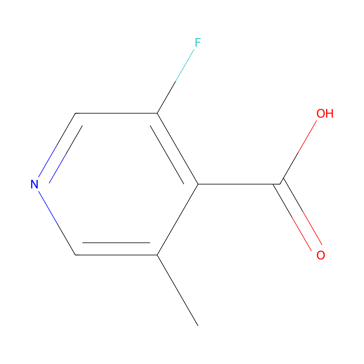 3-Fluoro-5-methylpyridine-4-carboxylic acid molecular structure, CAS 1211578-10-7
