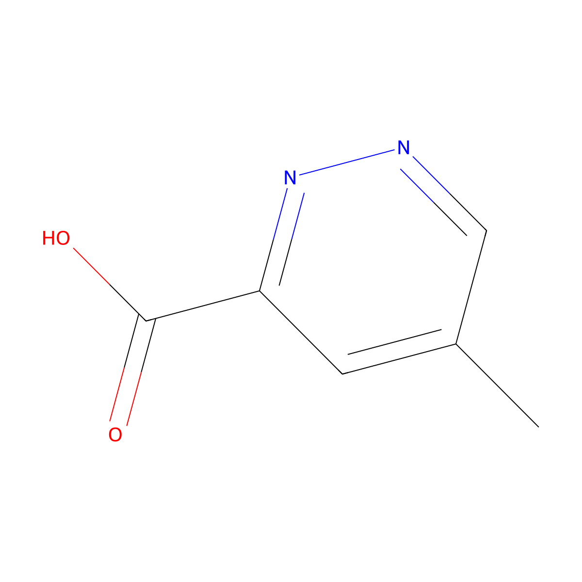 5-Methylpyridazine-3-carboxylic acid molecular structure, CAS 1211578-14-1