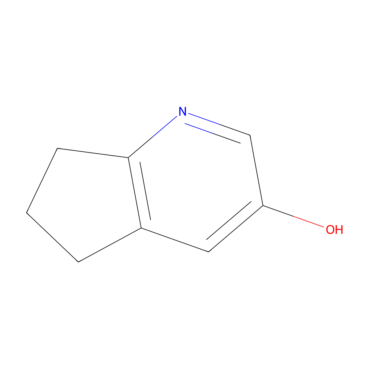 5H,6H,7H-cyclopenta(b)pyridin-3-ol molecular structure, CAS 1211578-28-7