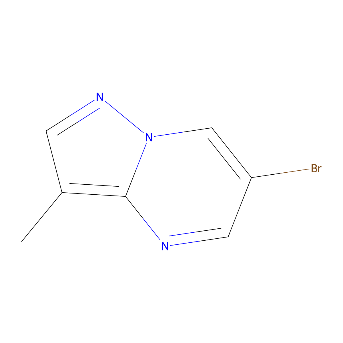 6-Bromo-3-methylpyrazolo[1,5-a]pyrimidine molecular structure, CAS 1211578-31-2