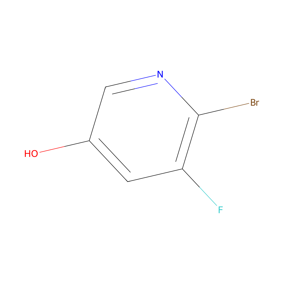 6-Bromo-5-fluoro-3-pyridinol molecular structure, CAS 1211578-32-3