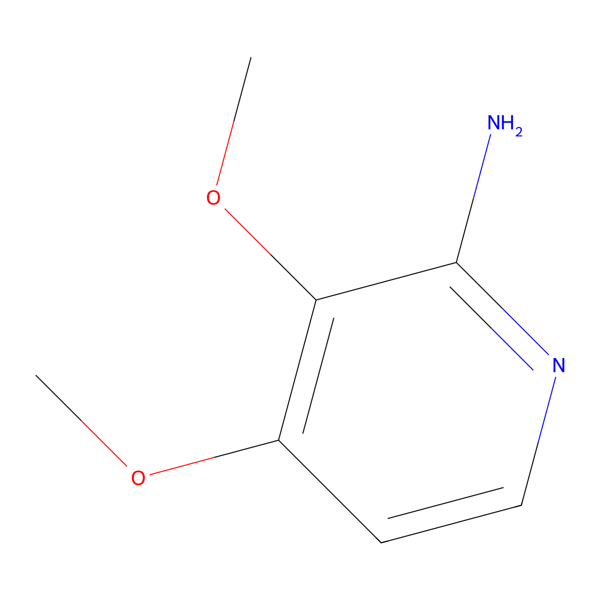 3,4-Dimethoxypyridin-2-amine molecular structure, CAS 1211578-58-3