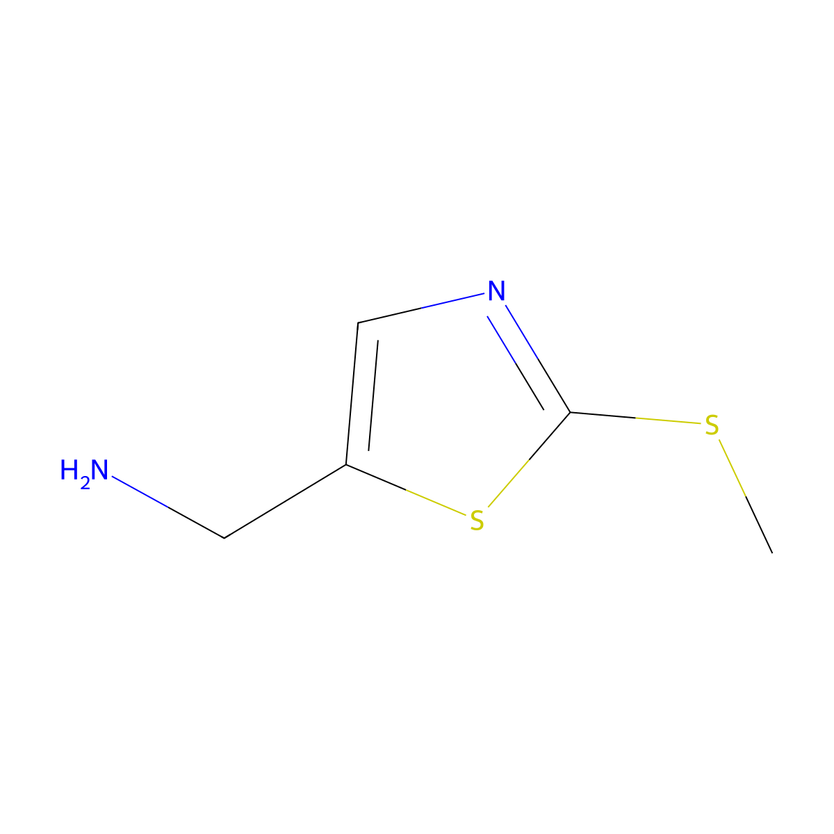 1-[2-(Methylsulfanyl)-1,3-thiazol-5-yl]methanamine molecular structure, CAS 1211578-65-2