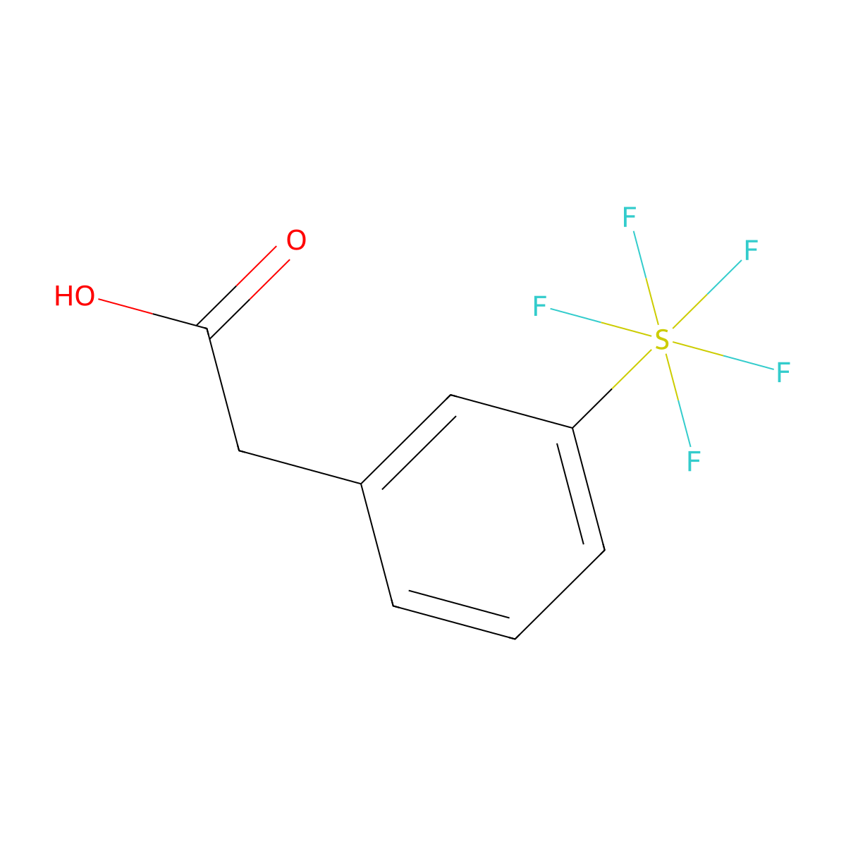 3-(Pentafluorosulfur)phenylacetic acid molecular structure, CAS 1211578-68-5