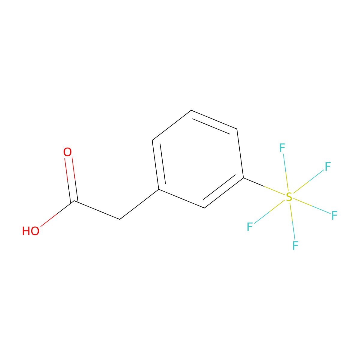 3-(Pentafluorosulfur)phenylacetic acid molecular structure, CAS 1211578-68-5