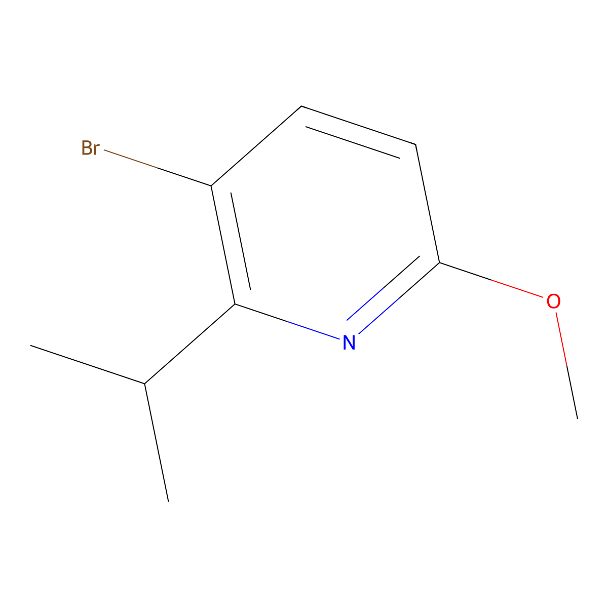 3-Bromo-2-isopropyl-6-methoxypyridine molecular structure, CAS 1211578-78-7