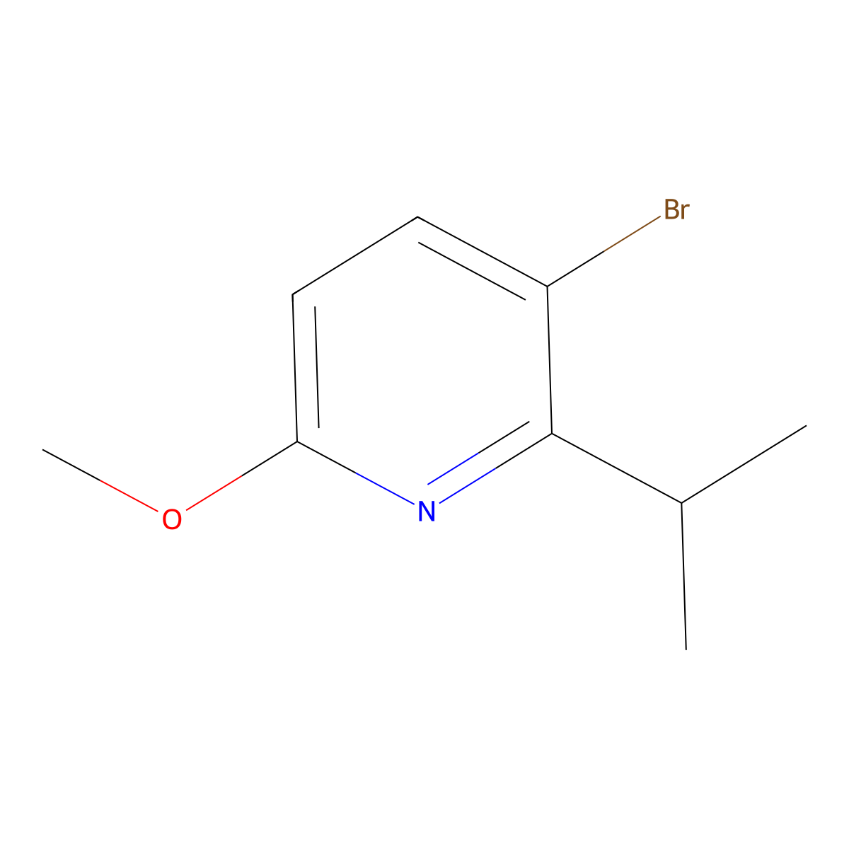 3-Bromo-2-isopropyl-6-methoxypyridine molecular structure, CAS 1211578-78-7