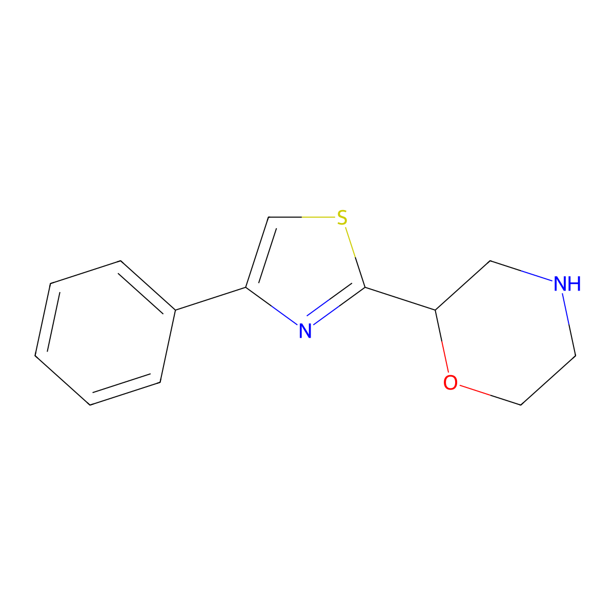 2-(4-Phenyl-1,3-thiazol-2-yl)morpholine molecular structure, CAS 1211579-08-6