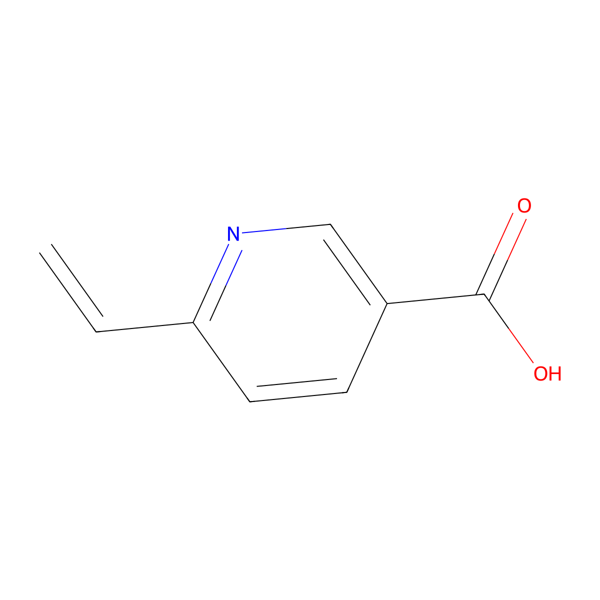 6-Ethenylpyridine-3-carboxylic acid molecular structure, CAS 1211579-10-0