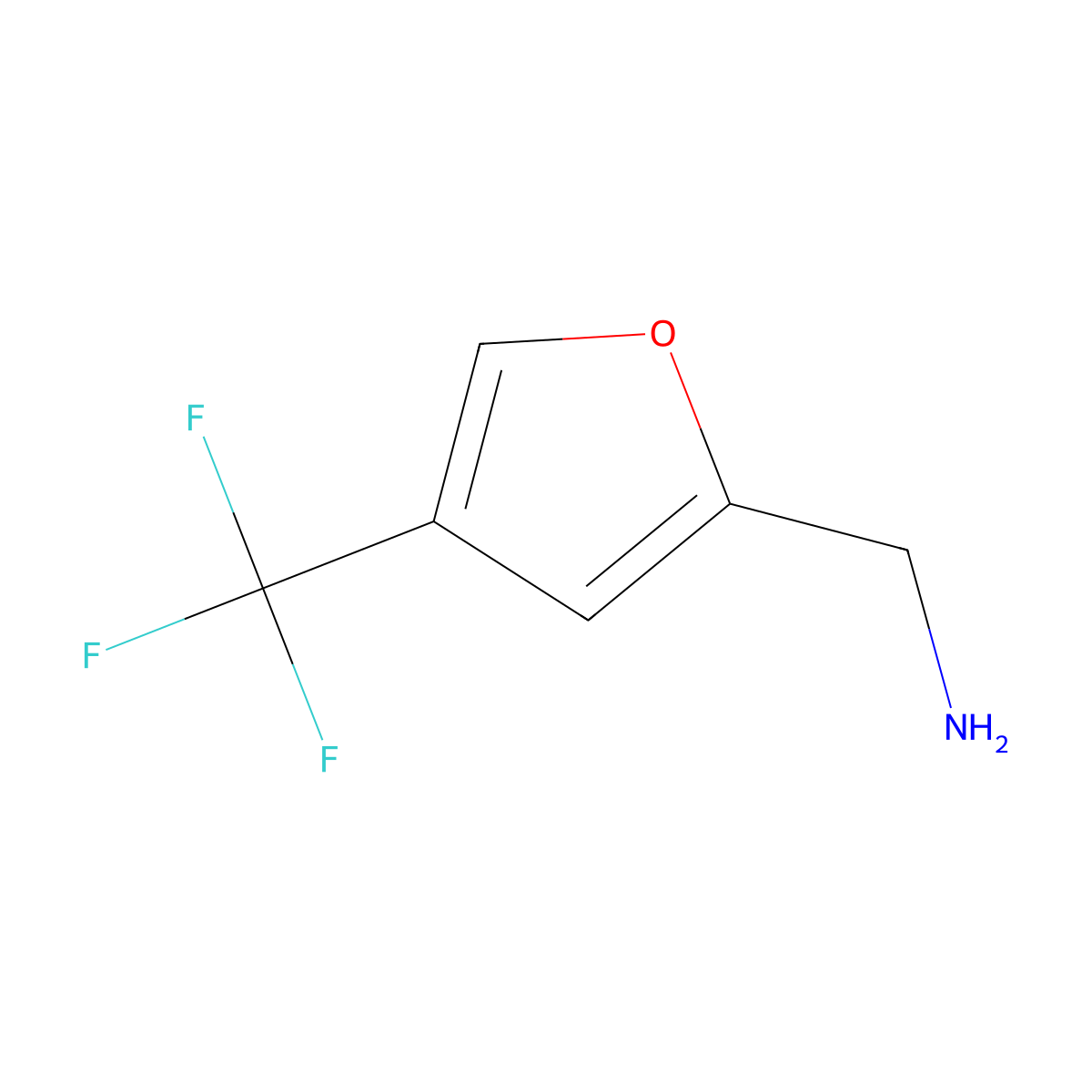 1-[4-(Trifluoromethyl)furan-2-yl]methanamine molecular structure, CAS 1211579-34-8