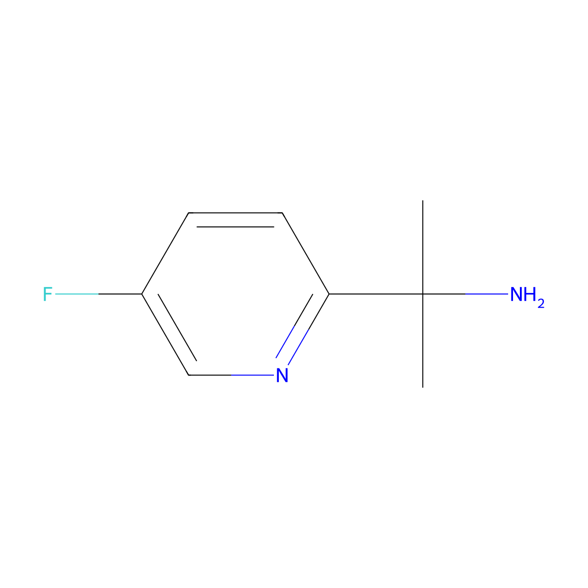 2-(5-Fluoropyridin-2-yl)propan-2-amine molecular structure, CAS 1211579-37-1