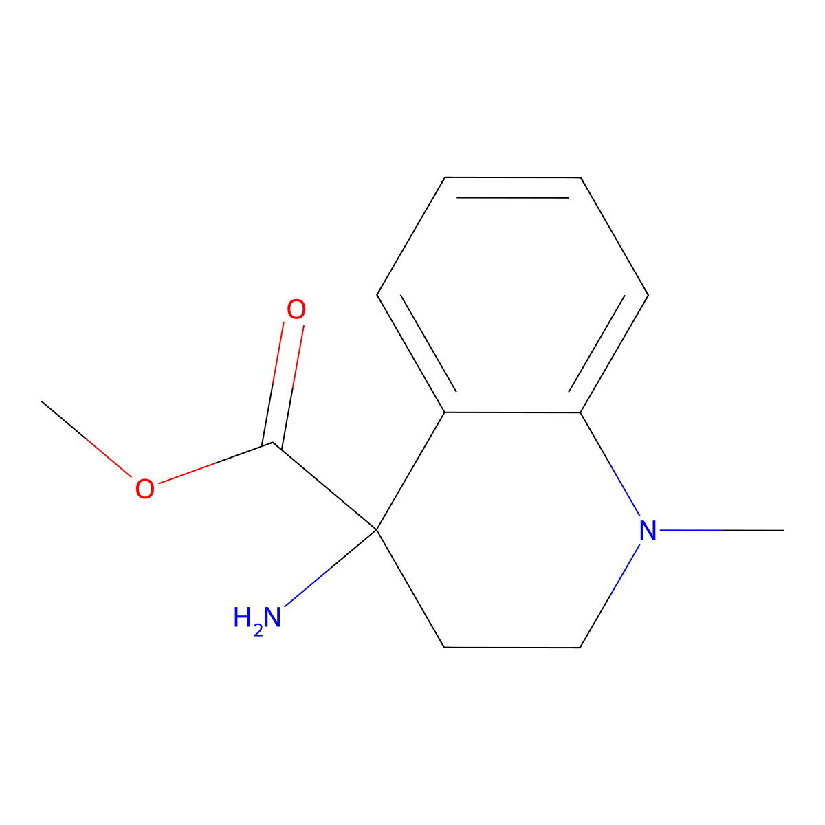 4-Amino-4-methoxycarbonyl-1-methyl-1,2,3,4-tetrahydroquinoline molecular structure, CAS 1211579-67-7