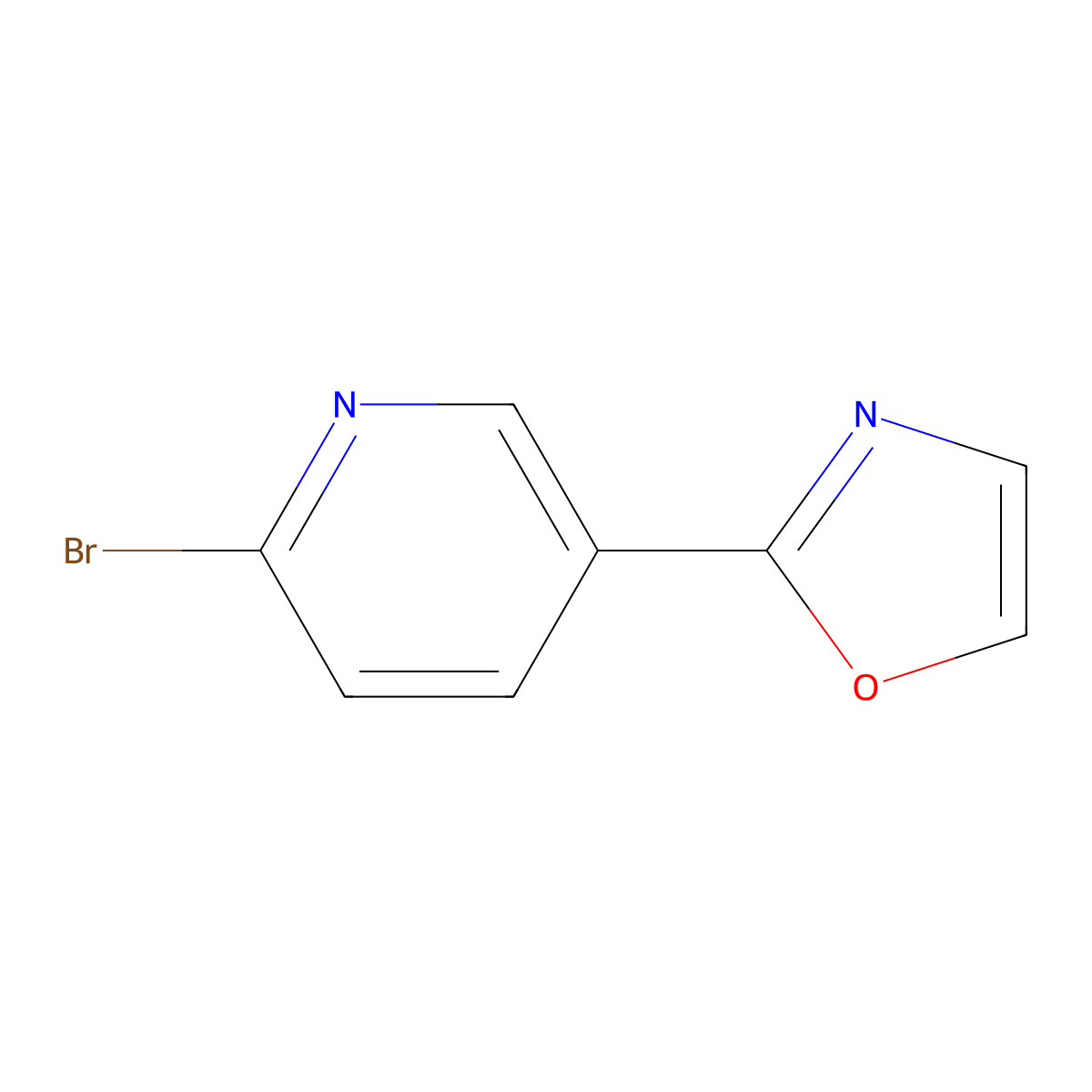 2-(6-Bromopyridin-3-YL)oxazole molecular structure, CAS 1211579-81-5