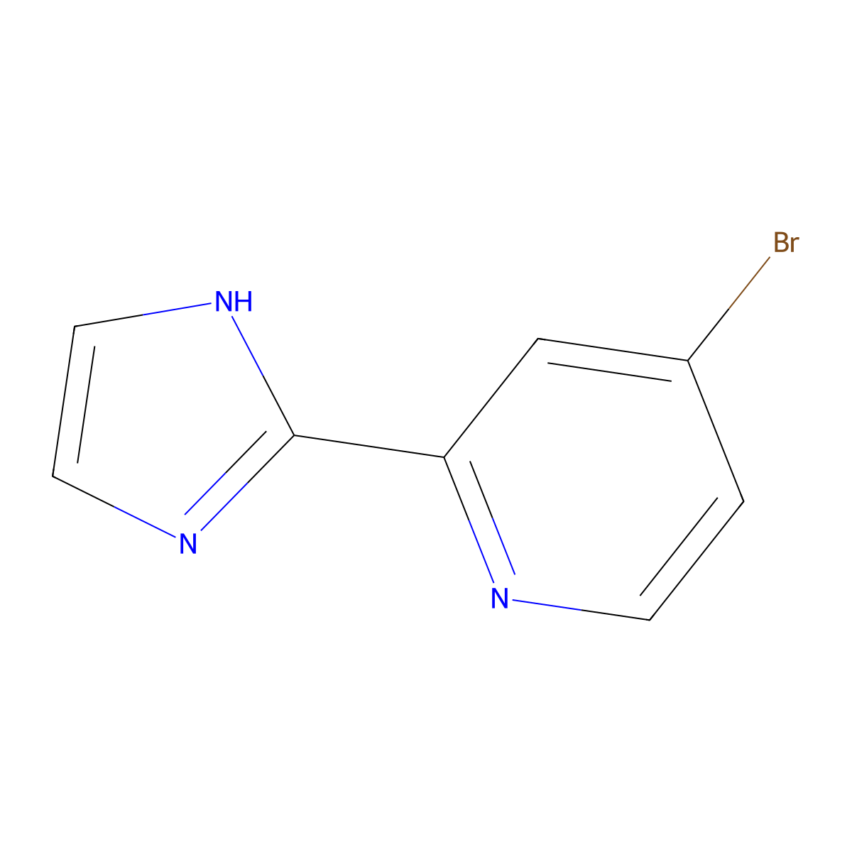 4-Bromo-2-(1h-imidazol-2-yl)pyridine molecular structure, CAS 1211579-82-6