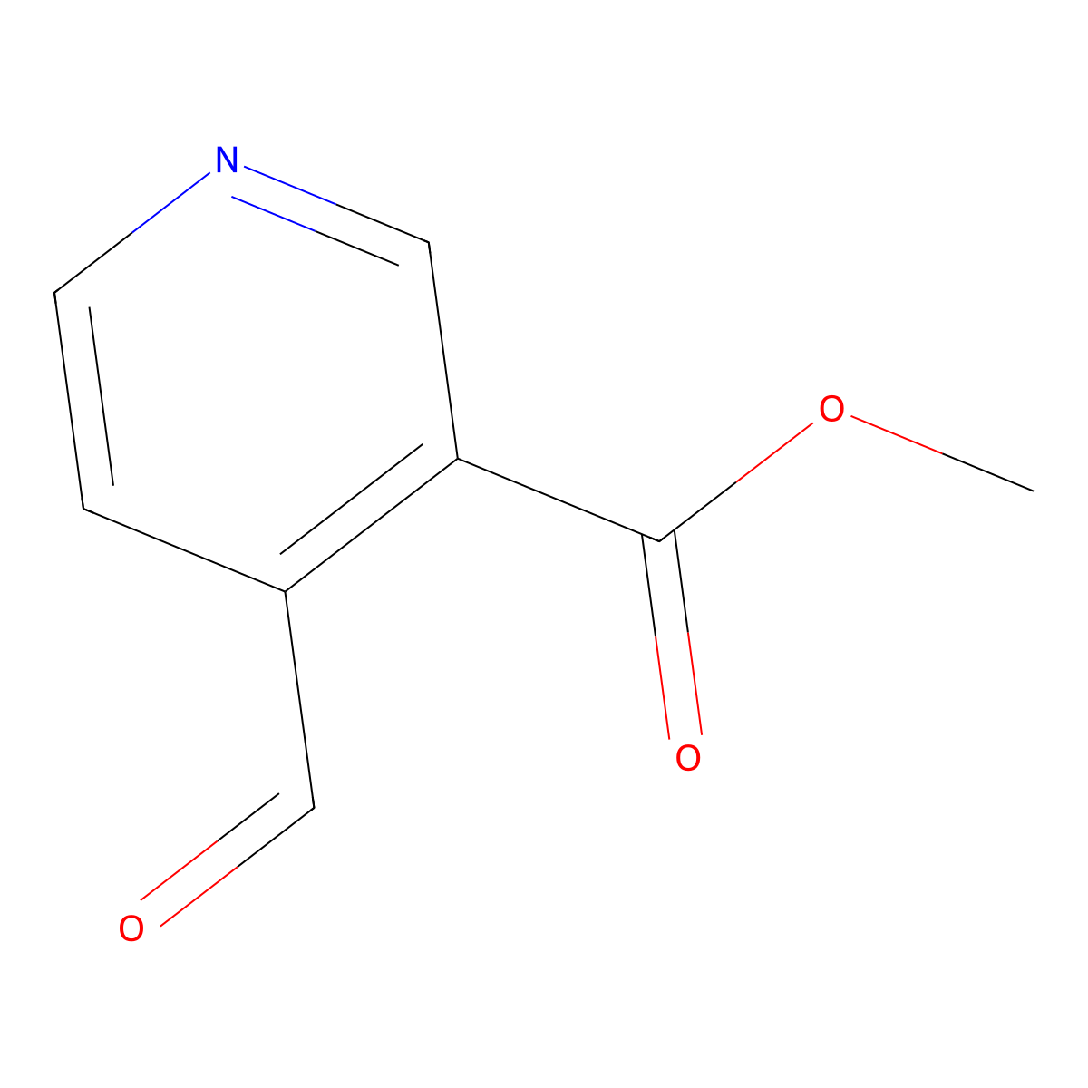 Methyl 4-formylnicotinate molecular structure, CAS 1211579-85-9