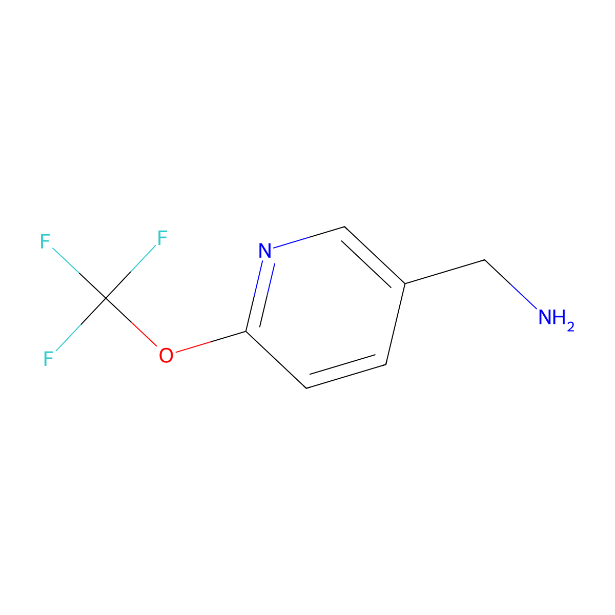 (6-(Trifluoromethoxy)pyridin-3-yl)methanamine molecular structure, CAS 1211580-05-0