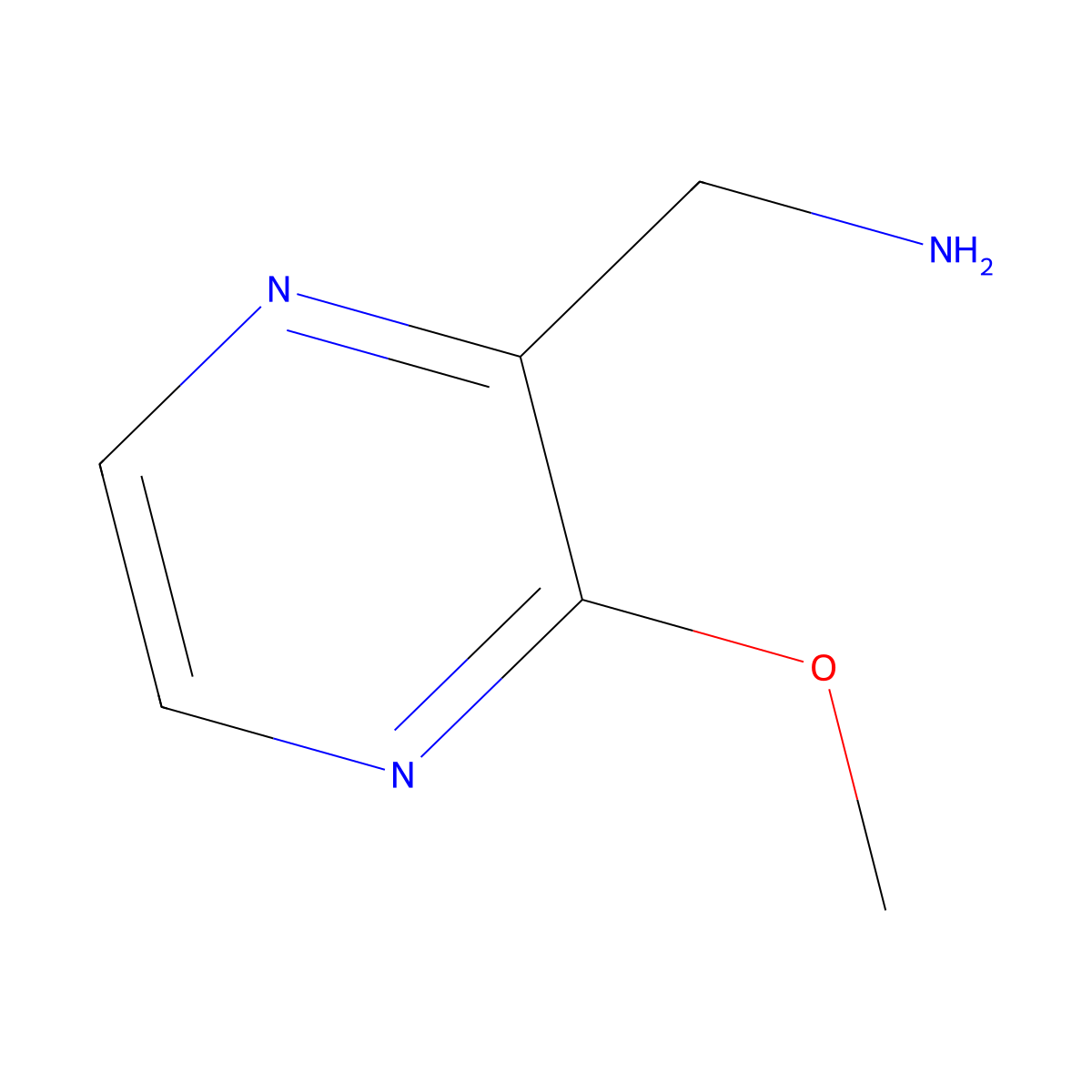 (3-Methoxypyrazin-2-yl)methanamine molecular structure, CAS 1211580-10-7
