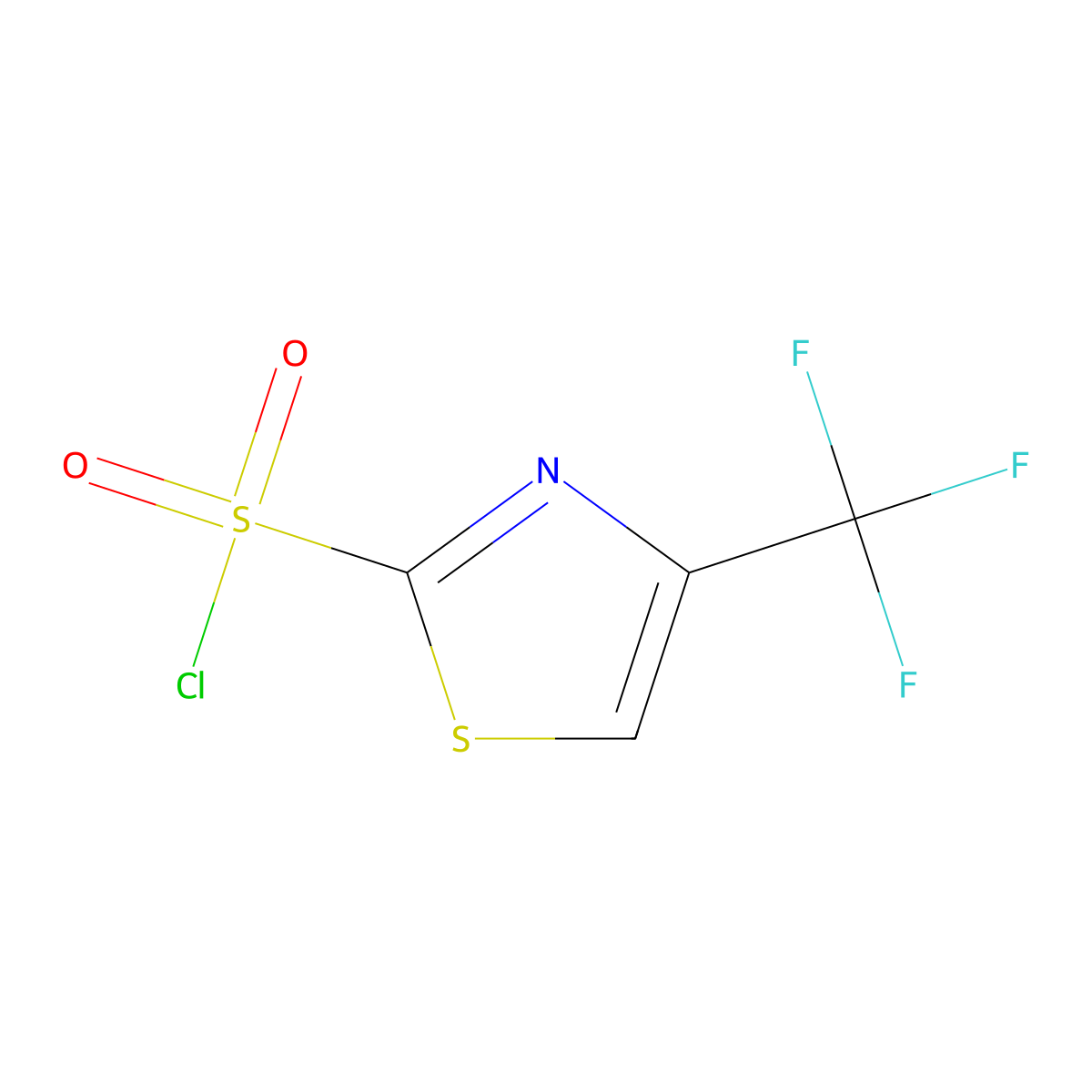 4-(Trifluoromethyl)-1,3-thiazole-2-sulfonyl chloride molecular structure, CAS 1211580-13-0