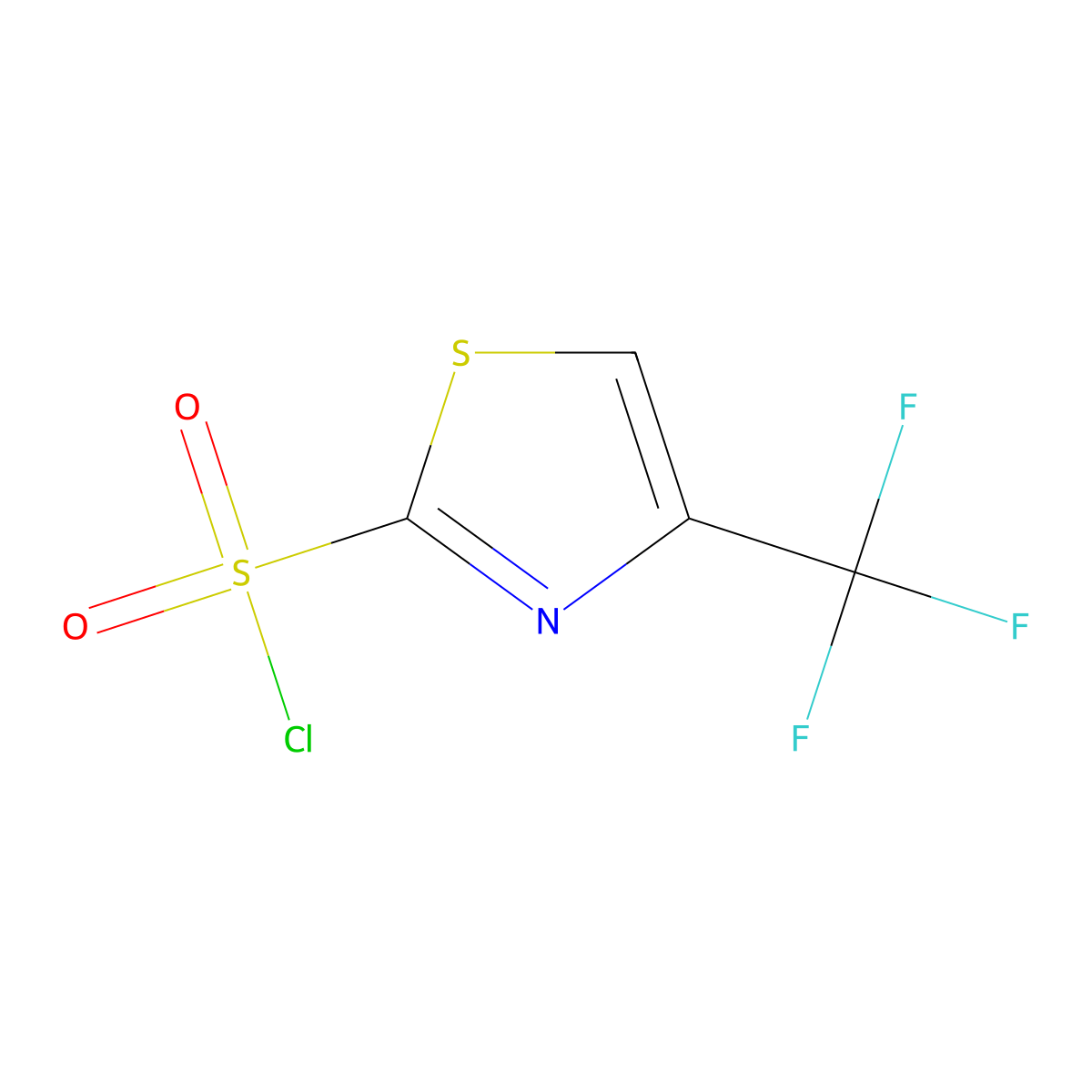 4-(Trifluoromethyl)-1,3-thiazole-2-sulfonyl chloride molecular structure, CAS 1211580-13-0