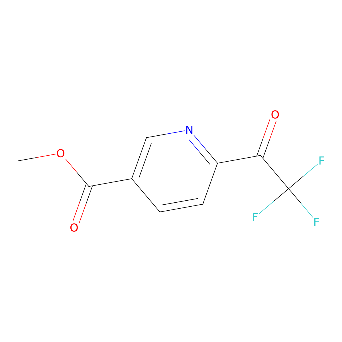 Methyl 6-(2,2,2-trifluoroacetyl)nicotinate molecular structure, CAS 1211580-20-9