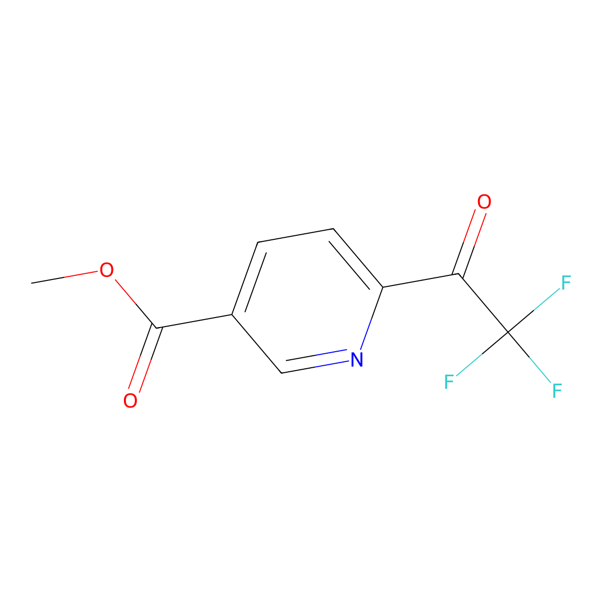 Methyl 6-(2,2,2-trifluoroacetyl)nicotinate molecular structure, CAS 1211580-20-9