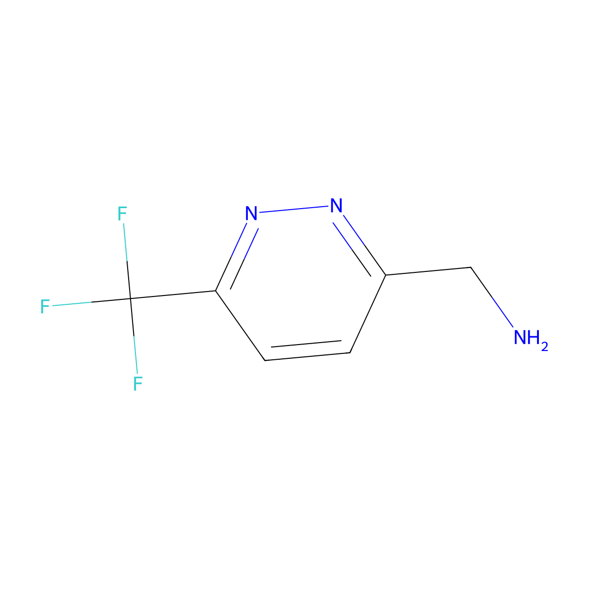 [6-(Trifluoromethyl)pyridazin-3-yl]methanamine molecular structure, CAS 1211580-33-4