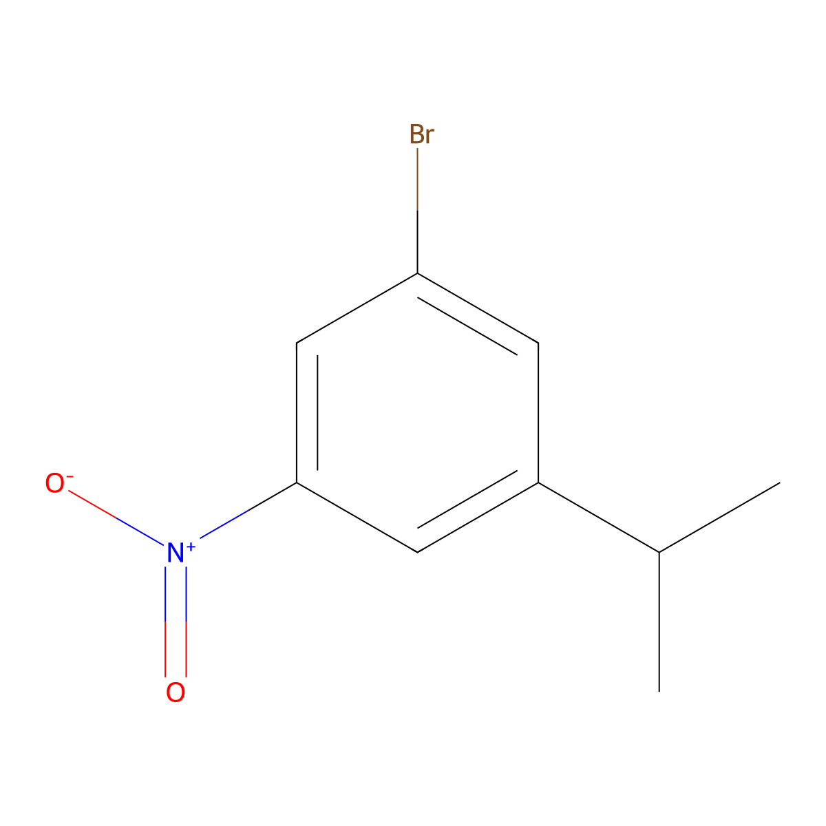 1-Bromo-3-nitro-5-(propan-2-yl)benzene molecular structure, CAS 1211580-60-7