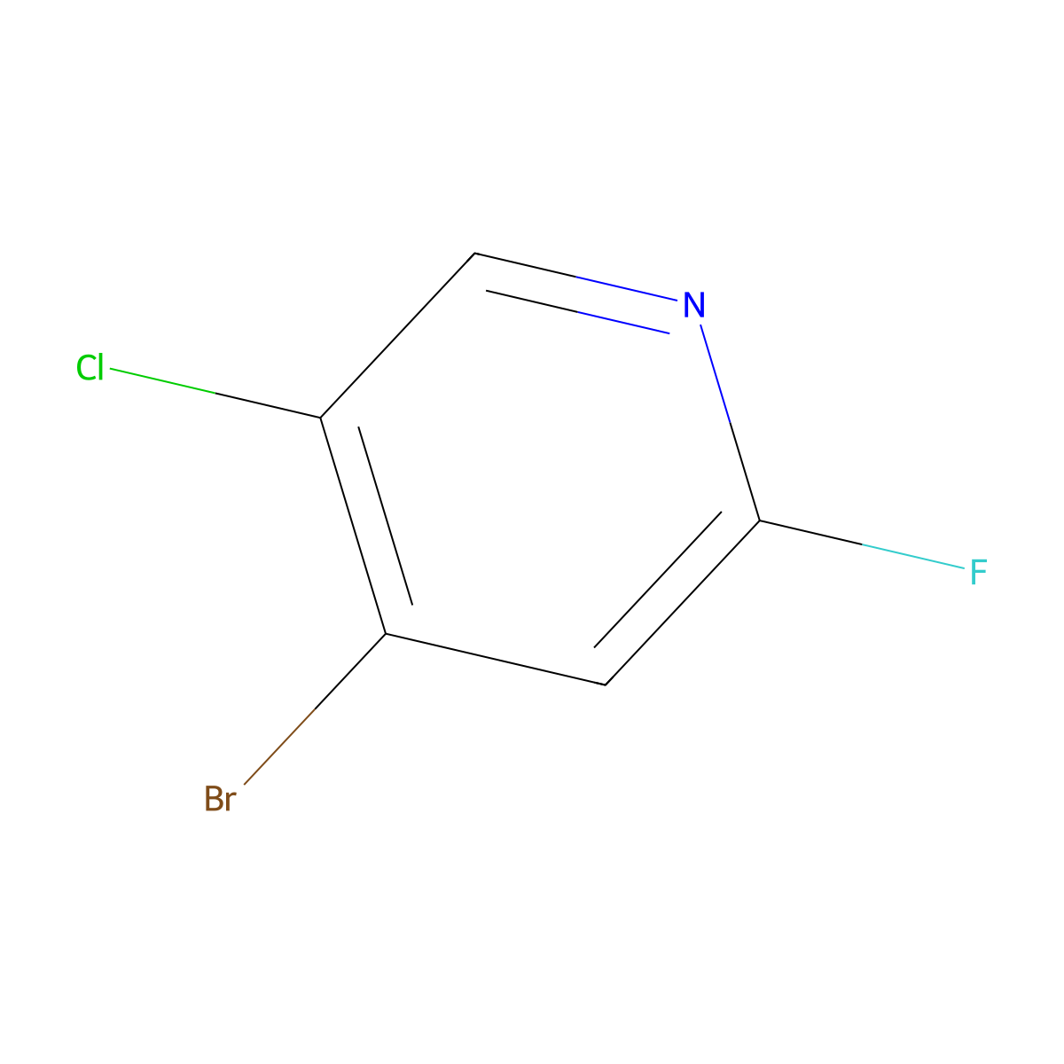 4-Bromo-5-chloro-2-fluoropyridine molecular structure, CAS 1211580-71-0