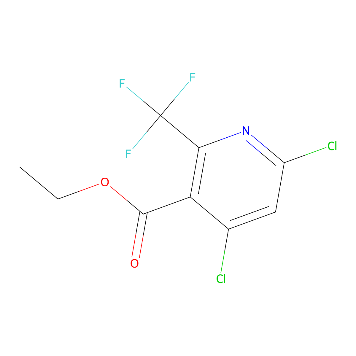 Ethyl 4,6-dichloro-2-(trifluoromethyl)pyridine-3-carboxylate molecular structure, CAS 1211580-73-2