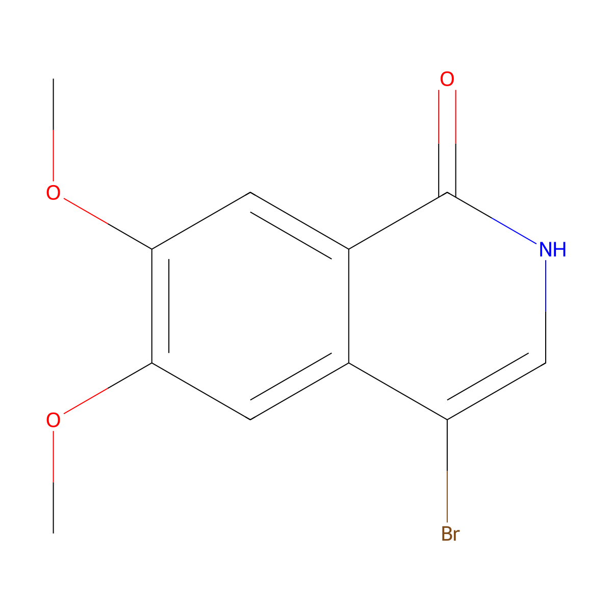 4-bromo-6,7-dimethoxyisoquinolin-1(2H)-one molecular structure, CAS 1211580-83-4
