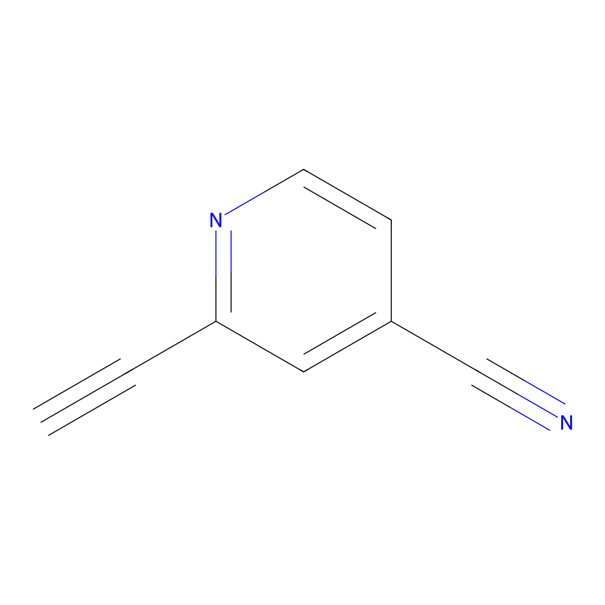 2-Ethynylisonicotinonitrile molecular structure, CAS 1211580-87-8